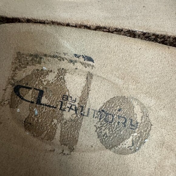 CL By Laundry slides sandals sz 10 wedge crochet yellow brown  boho hippie NEW - Picture 5 of 6